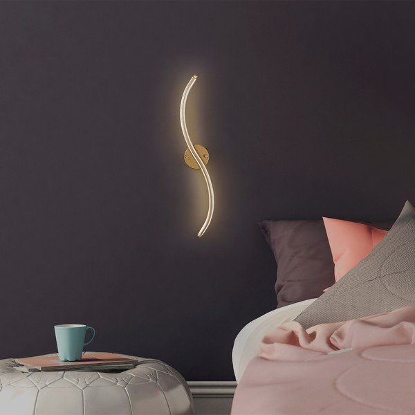 Sieninė lempa auksinės spalvos LED Yilan – Opviq lights-image-3