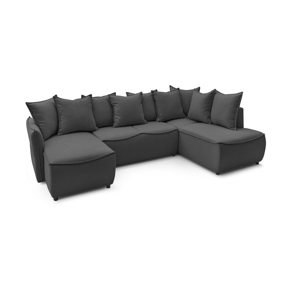 Sulankstoma kampinė sofa tamsiai pilkos spalvos (su dešiniuoju kampu) Leon – Bobochic Paris-image-3