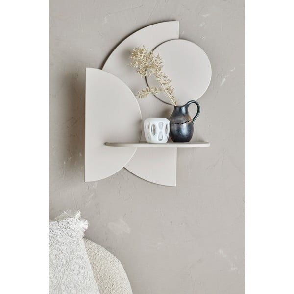Kreminės spalvos sieninė lentyna 44 cm Leonard – Bloomingville-image-1
