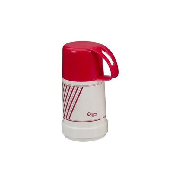 Raudonos ir baltos spalvos termo buteliukas "Metaltex Vacuum", 250 ml
