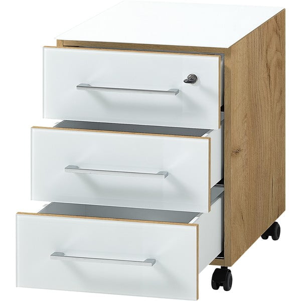 Balta natūrali ąžuolinė spintelė 40x55 cm Monteria - Germania-image-3