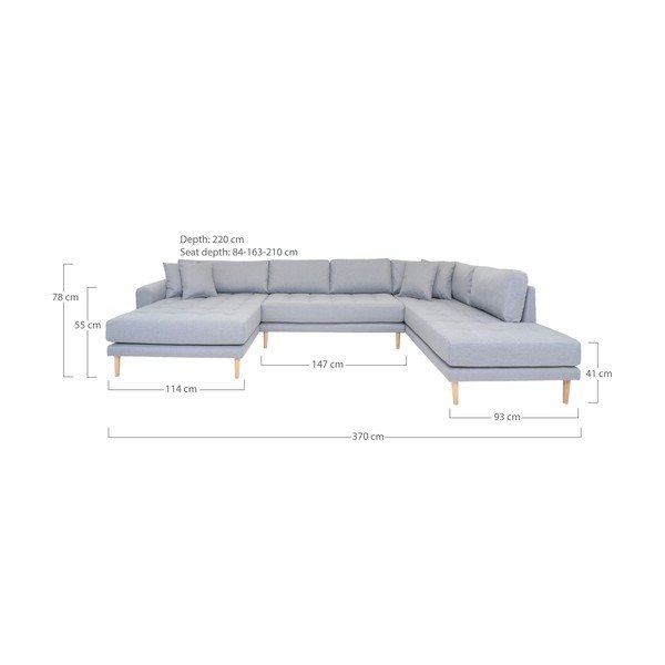 Pilka kampinė sofa (dešinysis kampas) Lido - House Nordic-image-4