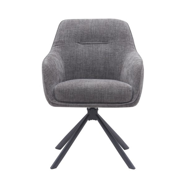 Pilkos spalvos iš audinio valgomojo kėdžių komplektas 2 vnt. Avola – Unique Furniture-image-1