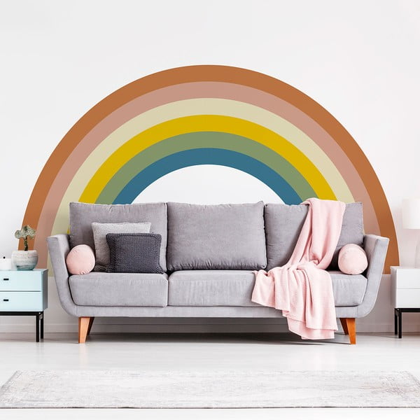Vaikiškas sieninis lipdukas 158x87 cm Pastel Rainbow - Ambiance
