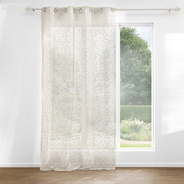 Permatoma užuolaida smėlio spalvos/auksinės spalvos 140x240 cm Maissa – douceur d'intérieur-image-1