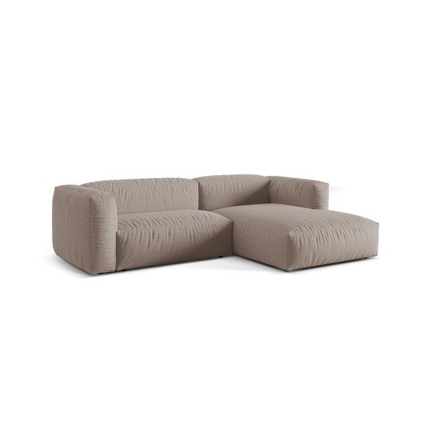 Modulinė kampinė sofa smėlio spalvos (su dešiniuoju kampu) Martina – Micadoni Home-image-3
