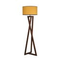 Pastatomas šviestuvas garstyčių spalvos/rudos spalvos (aukštis 149 cm) su tekstiliniu gaubtu Maçka – Opviq lights