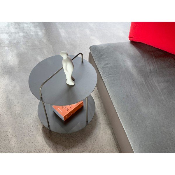 Iš metalo apvalios formos sodo šoninis staliukas ø 45 cm Plip – Ezeis-image-2