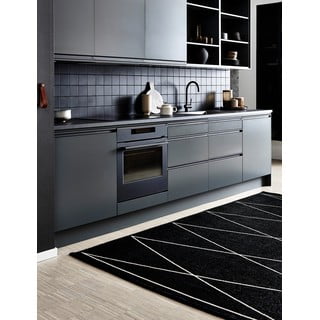 Juodos spalvos lauko ir vidaus kilimas 70x100 cm Max Black – Pappelina