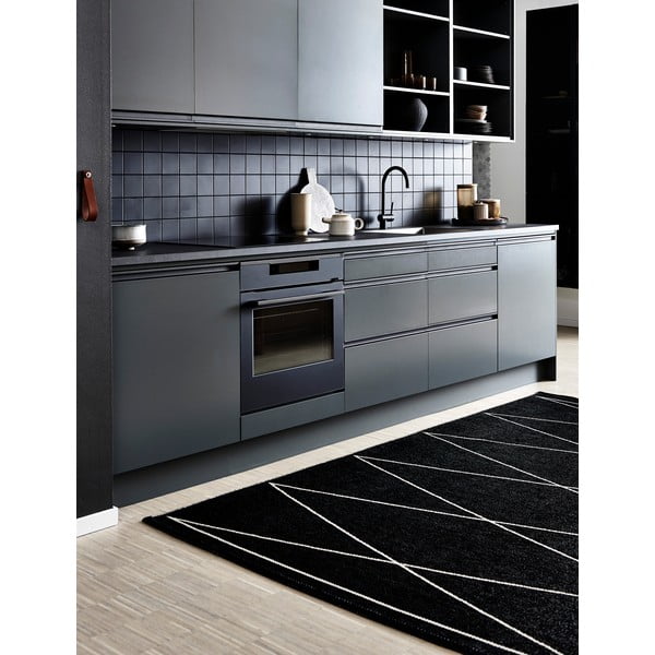 Juodos spalvos lauko kilimas 70x320 cm Max Black – Pappelina-image-1