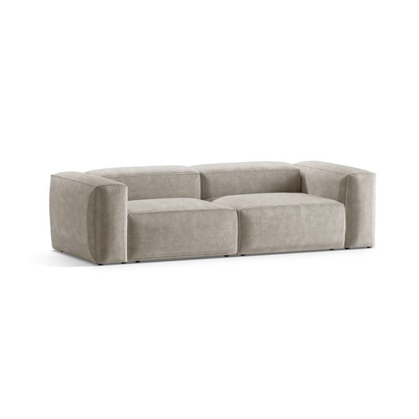 Smėlio spalvos iš kordinio velveto sofa 264 cm Bergamo – Cosmopolitan Design-image-2