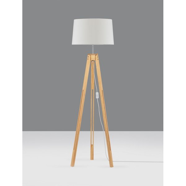 Baltos spalvos/natūralios spalvos pastatomas šviestuvas (aukštis 145 cm) Leroy – Nova Luce-image-3