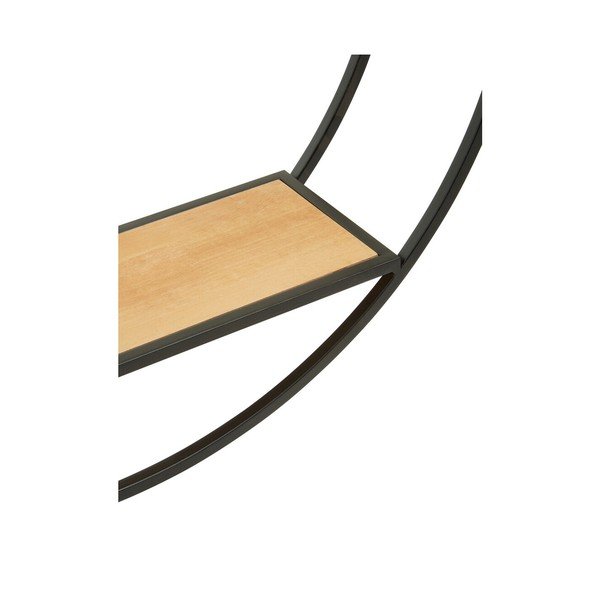 Juodos spalvos/natūralios spalvos iš metalo kelių aukštų sieninė lentyna 61 cm Mataram – Premier Housewares-image-3