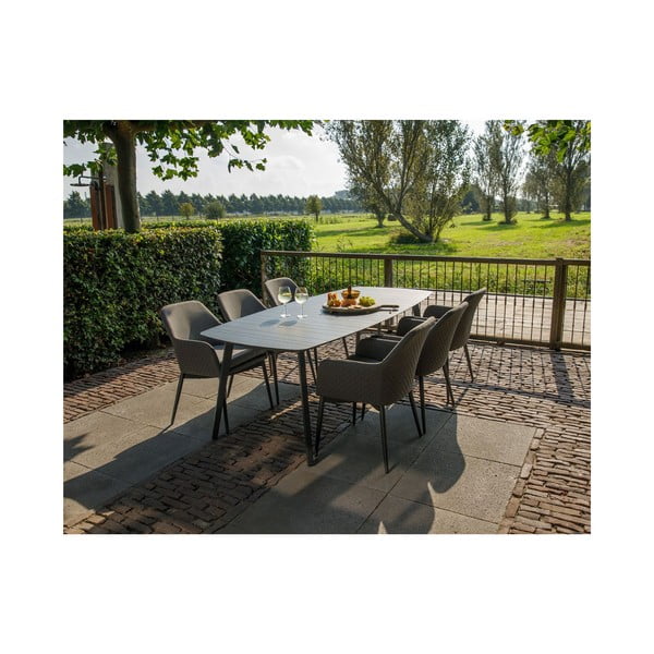 Metalinė sodo kėdė pilkos spalvos Domino – Exotan-image-1