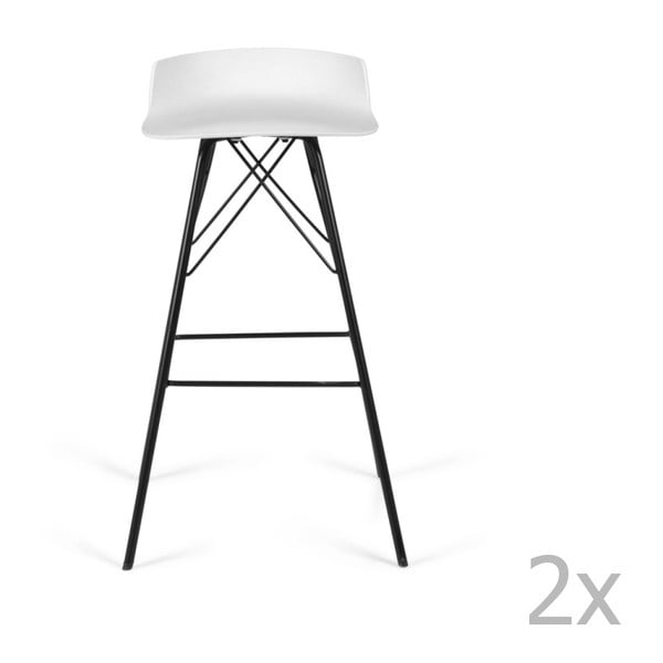 2 baltų baro kėdžių rinkinys Tenzo Tori-image-1