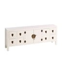 Žema šoninė spintelė baltos spalvos 130x50,5 cm Oriente – Ixia