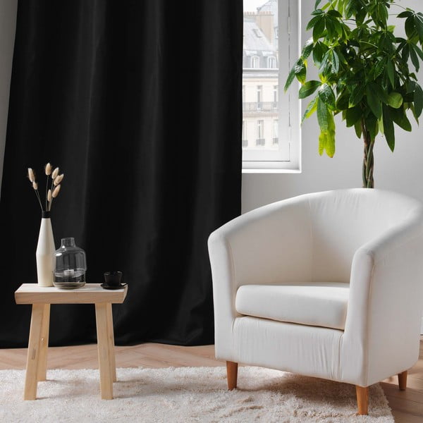 Juodos spalvos iš mikropluošto termo užuolaida 135x260 cm Micropolar – douceur d'intérieur-image-4