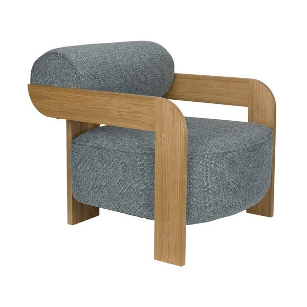 Pilkai mėlynos spalvos iš boucle krėslas Oolong – Zuiver