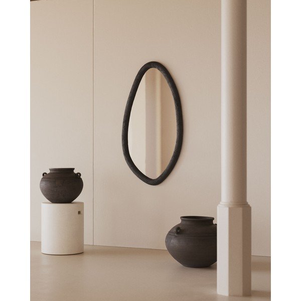 Sieninis veidrodis su medžio masyvo rėmu 60x110 cm Magrit – Kave Home-image-1