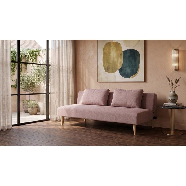 Rožinės spalvos reguliuojama/sulankstoma sofa 180 cm Matylda – Bonami Essentials-image-1