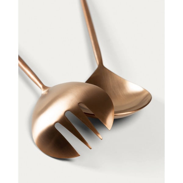 Iš nerūdijančio plieno įrankis salotoms 2 vnt. Kelda – Kave Home-image-2