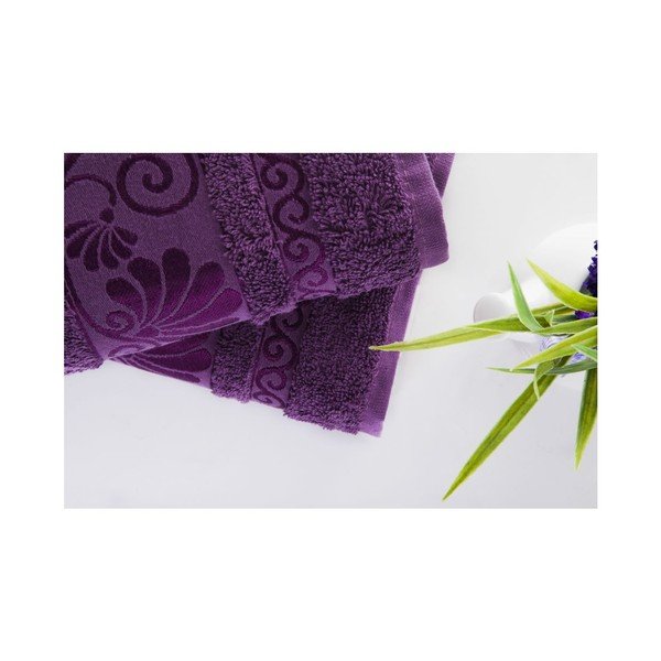 2 rankšluosčių rinkinys "Carmen Purple", 50x90 cm-image-1