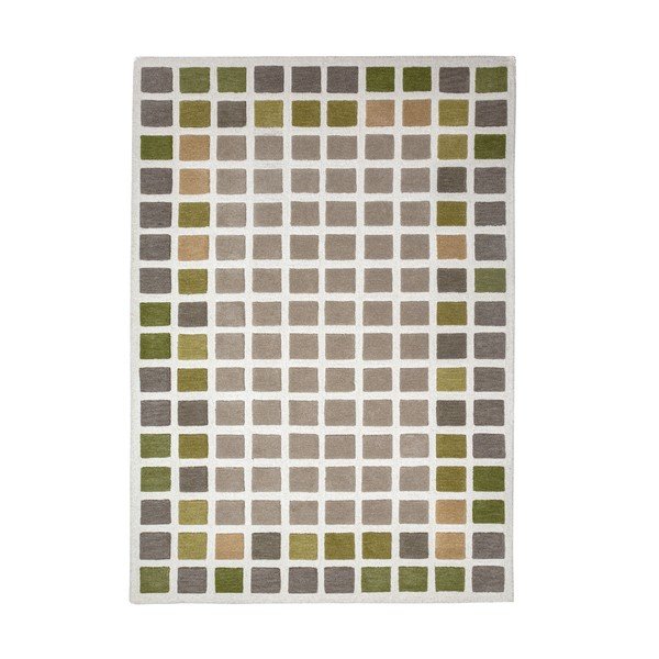 Rankų darbo žalios spalvos iš vilnos kilimas 200x290 cm Renga Wool – Flair Rugs