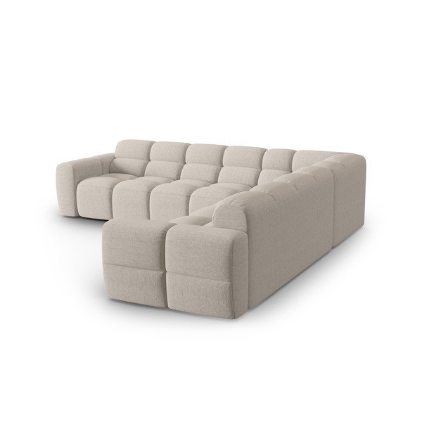 Kampinė sofa smėlio spalvos Lisa – Micadoni Home-image-3