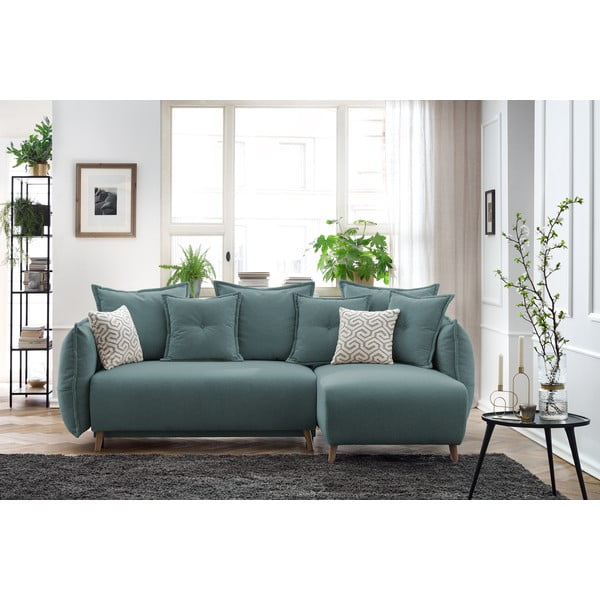 Sulankstoma ((modulinė)) kampinė sofa turkio spalvos Nessa – Bobochic Paris-image-1