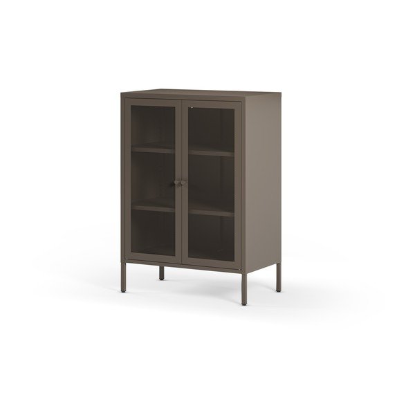 Pilkos spalvos iš metalo spintelė 70x100x40 cm Fayna – Marckeric-image-3