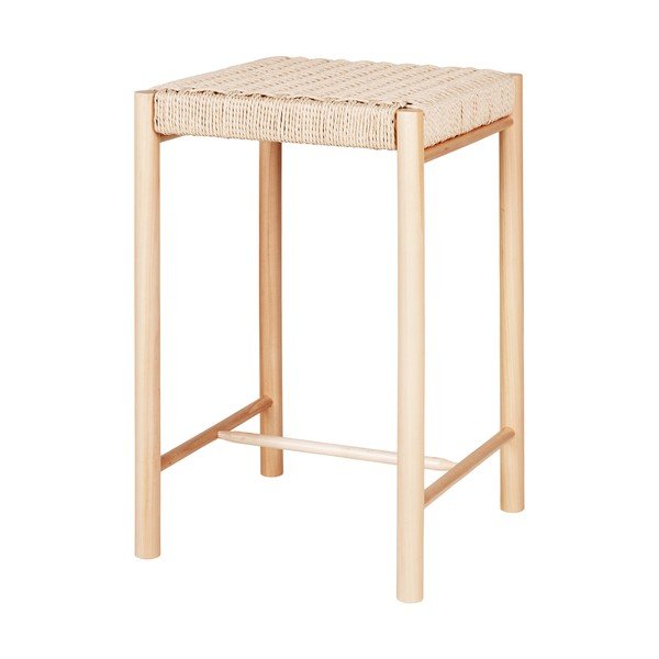 Iš tuopos masyvo baro taburetė natūralios spalvos 66,5 cm Abano – House Nordic-image-2