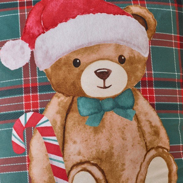 Dekoratyvinė pagalvėlė su Kalėdų motyvu 45x45 cm Christmas Tartan Teddy Bear – Catherine Lansfield-image-2