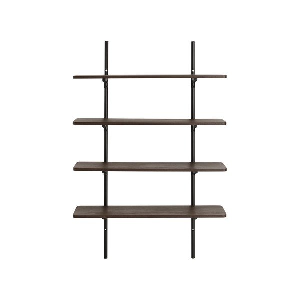 Rudos spalvos iš metalo kelių aukštų sieninė lentyna 100 cm Gilda – Ellos Home-image-3
