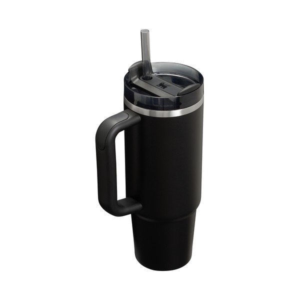 Juodos spalvos iš nerūdijančio plieno su šiaudeliu termosas 890 ml Quencher H2.O FlowState™ Tumbler Black 2.0 – Stanley-image-2