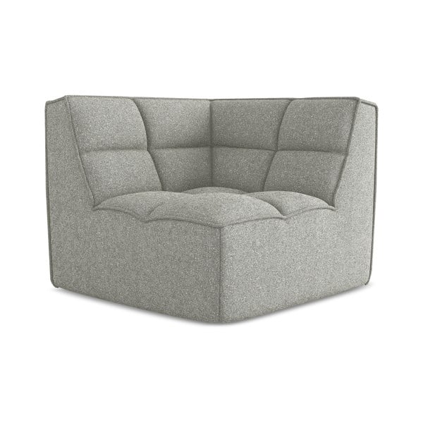 Šviesiai pilkos spalvos modulinė sofos dalis Kalai – Makamii-image-3