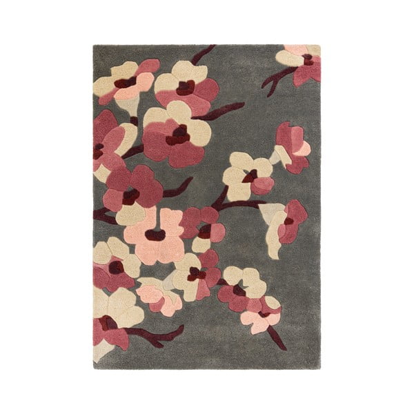 Kilimų kilimai Flair Blossom Charcoal Pink, 160 x 230 cm