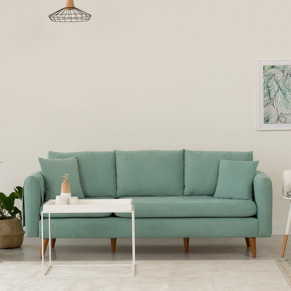Sofa šviesiai mėlynos spalvos 215 cm Sofia – Balcab Home-image-1