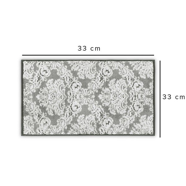 Rankšluostis pilkos spalvos iš medvilnės 33x33 cm Damask – Foutastic-image-2