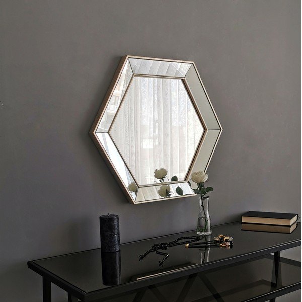 Sieninis veidrodis su auksiniu dekoru Neostill Hall-image-3
