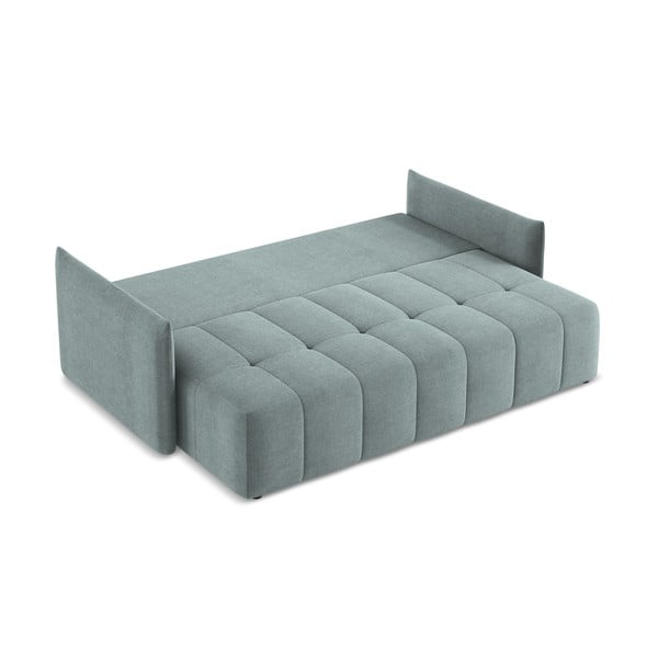 Mėlynos spalvos sulankstoma/su sandėliavimo vieta sofa 225 cm Moku – Makamii-image-4