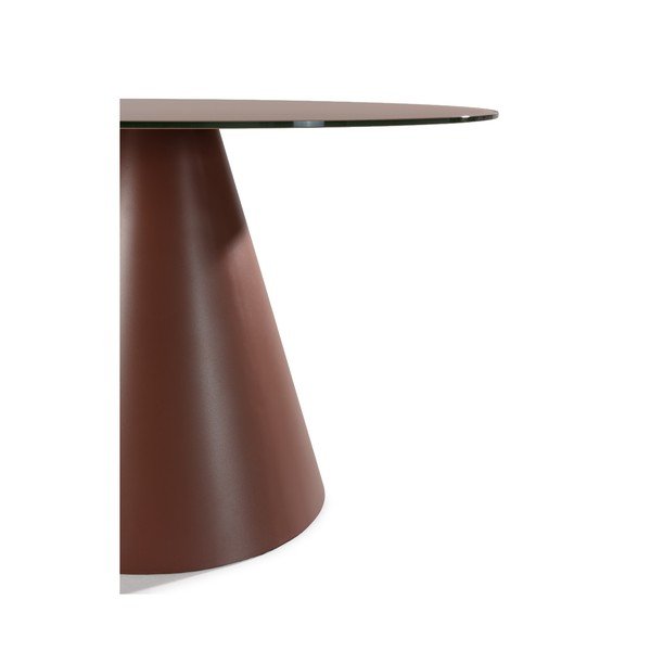 Apvalios formos valgomojo stalas su stikliniu stalviršiu ø 120 cm Vida – MOME-image-3