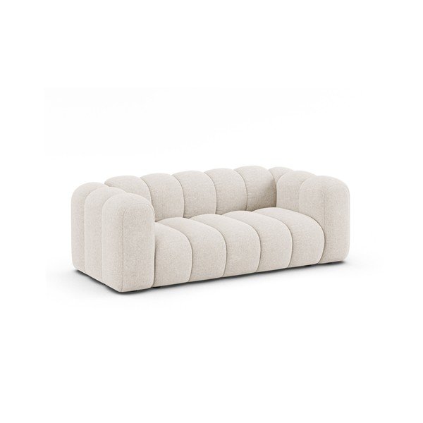 Kreminės spalvos sofa iš šenilinio audinio 200 cm Lupine – Micadoni -image-1