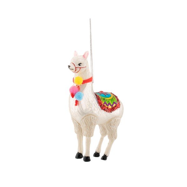 Iš stiklo eglutės papuošimas 9 cm Llama – Sass & Belle