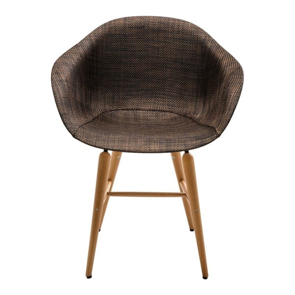 4 rudų valgomojo kėdžių rinkinys "Kare Design Forum Armrest