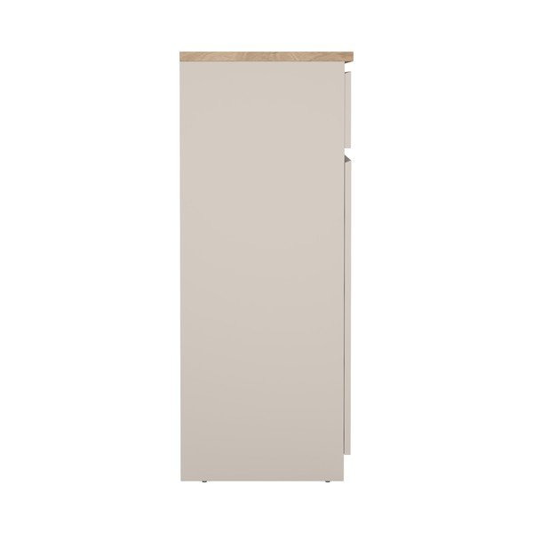 Kreminės spalvos šoninė spintelė 80x100x40 cm Naia – Tvilum-image-4