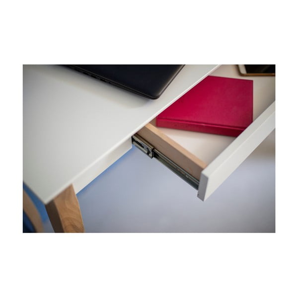 Baltas rašomasis stalas Ragaba Lillo, 85 cm ilgio-image-4