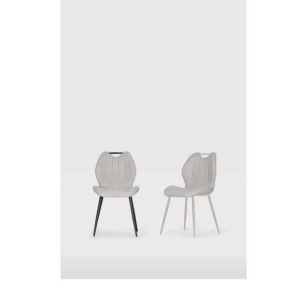 Valgomojo kėdės šviesiai pilkos spalvos 4 vnt. Muli – Marckeric-image-1