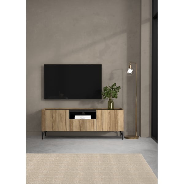 Rudos spalvos TV spintelė iš ąžuolo 147x54x41 cm Bergen – Tvilum-image-1