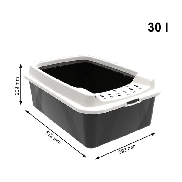 Kačių kraiko dėžė 57,2x39,3 cm Eco Bonnie - Rotho-image-1