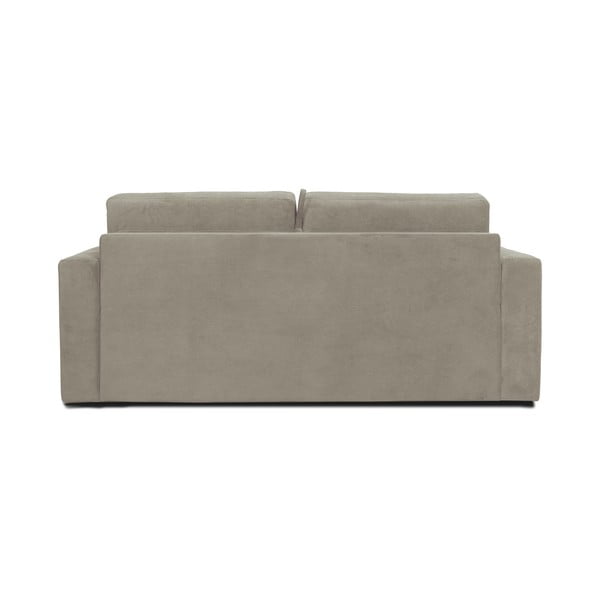 Smėlio spalvos aksominė sofa-lova Scandic Elbeko-image-3